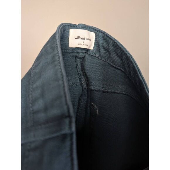 Aritzia Wilfred Free high-rise straight leg teal jeans size 8 - Picture 3 of 7